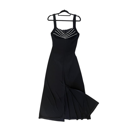 PATI-PAT PARIS black White Beaded maxi dress P1125