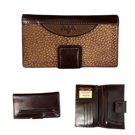 Leather vintage brown Wallet R0126