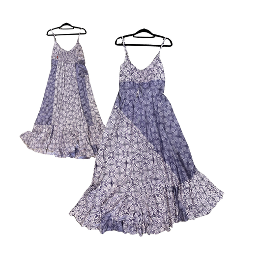 ULA purple patterned Singlet maxi Dress B0226