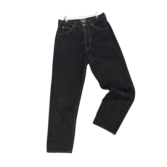 REAL MCOYS black Highrise straight leg jeans R0226