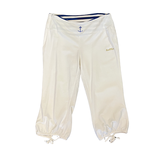 LOTTO Vintage White Cotton Capri Pants B0326