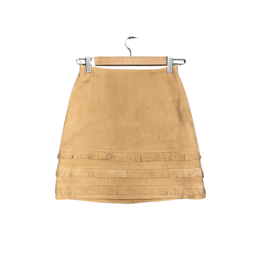 KOOKAI brown Suede TAssle mini Skirt B0326