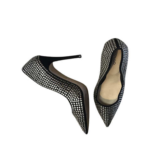 ALDO Black with silver studs heels B0326
