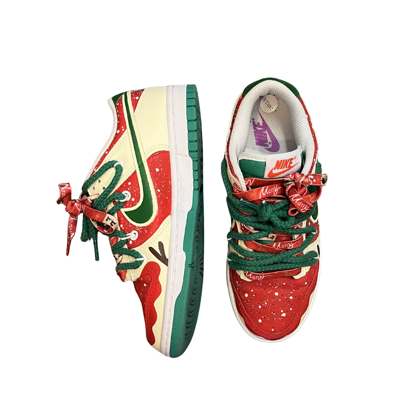 NIKE low retro christmas Grafitti Dunks R0226