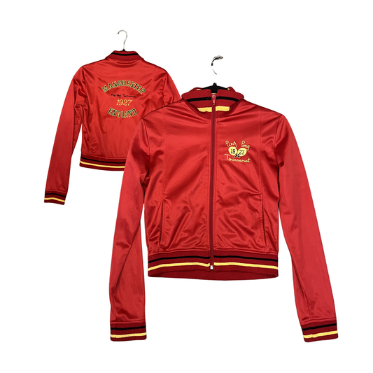 PSJ ping pong Red Vintage zip up B0326