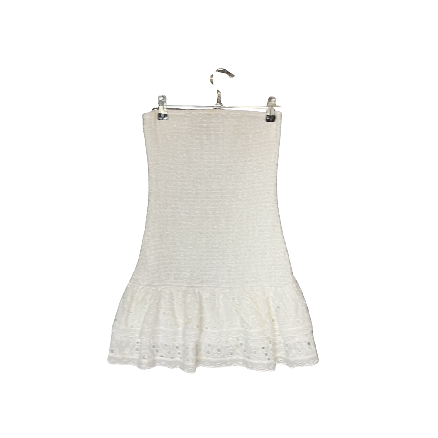 EDIKTED White cotton Scrunch Mini Strapless dress B0326