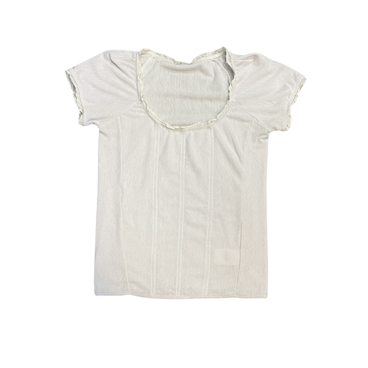 UNIF white lace Trim baby tee B0426