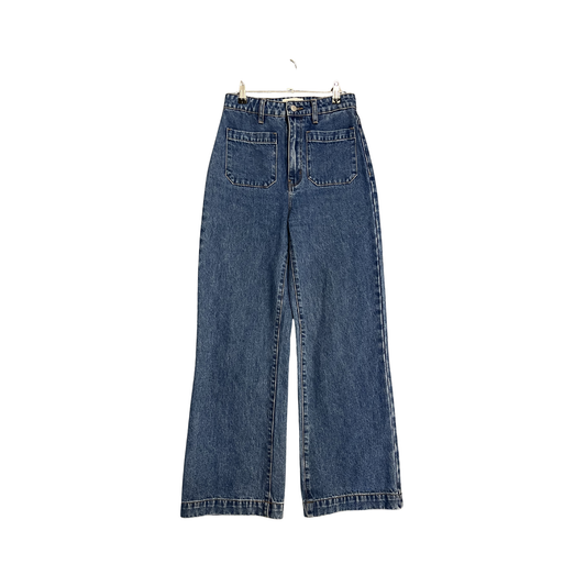 ROLLAS blue high waist wide leg jeans B0426