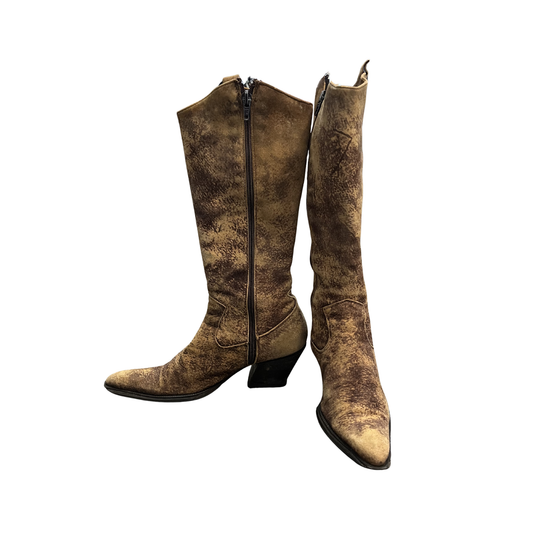 LAVORAZONE Vintage leather cowboy boots Y0526