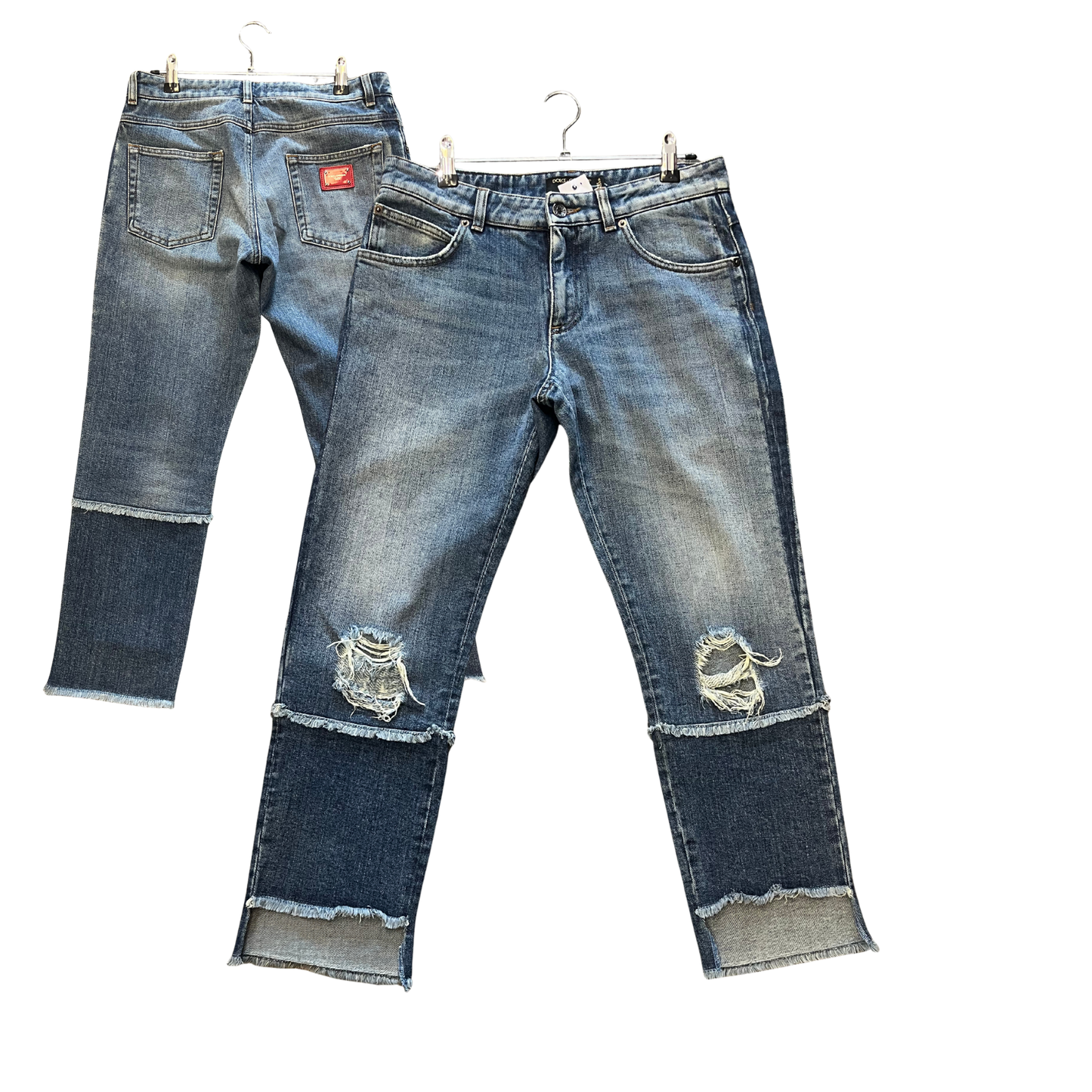 DOLCE AND GABANA distressed Patch Jeans P1225