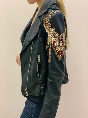 Queen Up-cycled Leather Jacket