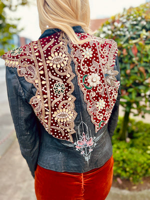 Upcycled Vintage  "Have Wings to Fly" jacket