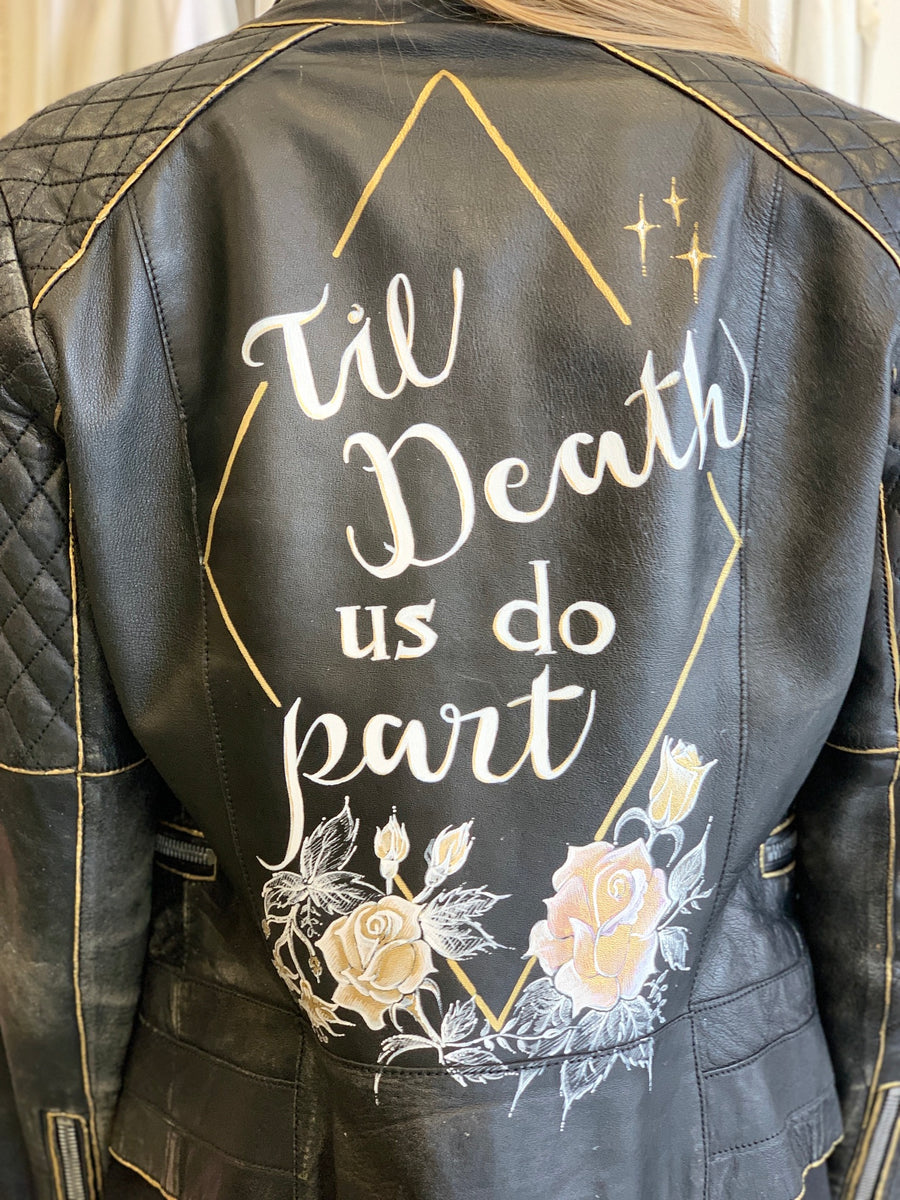 UP-CYCLED Leather Jacket Till Death do us part.