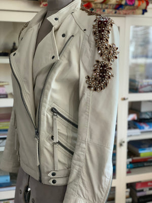 Jorja Genuine Leather embellished Jacket