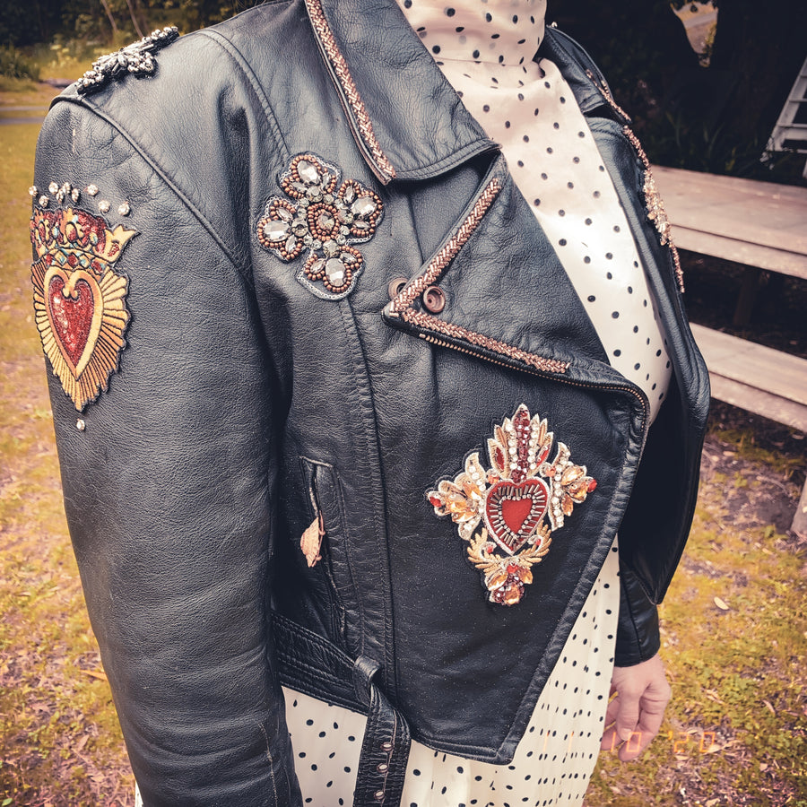 Gina up-cycled Vintage Leather Jacket